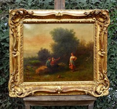 Camillo Innocenti 1871 – 1961 Rome Oil Canvas Italy Landscape Magnificent Frame