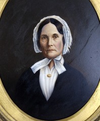 Portraits of Man and Woman 1850-1860 Original Oil on Paper By Henry Bryan Hall