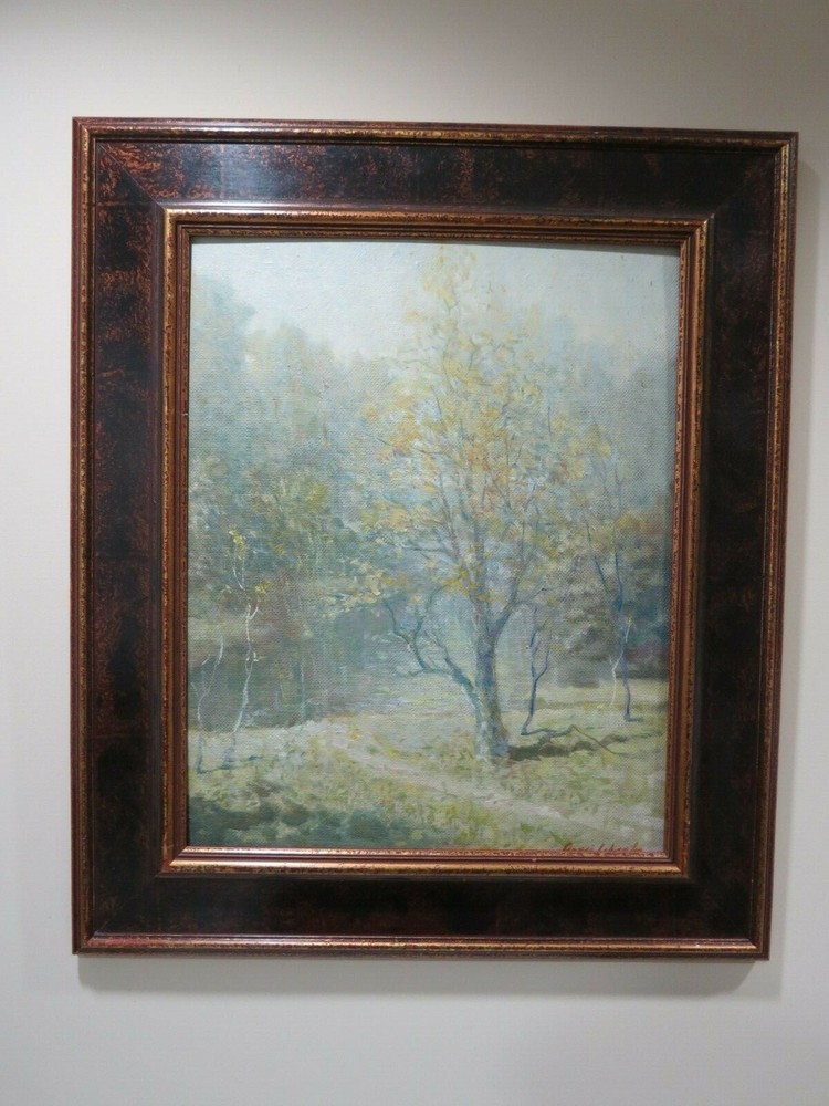 Original oil on canvas board „Trees in Landscape“ by Gavrilchenko Yuri