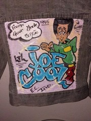 Vintage 1985 Hand-Painted Graffiti Denim Jacket – ‚Lil Joe Cool