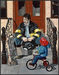 NY Firefighter Scene – „A Little Boys Dream“ – By Bill Bresnan