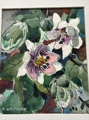 FREDERIC WHITAKER PAINTING AMERICAN FLORAL IMPRESSIONISM LISTED FAMOUS SMALL