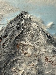 Mountain Scape Painting Textured Landscape Original Acrylic Small