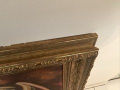 C’1890’s PERU OIL ON CANVAS Angel Arcabucero Cuzco School 27”x19″ (FRAMED 34X26)