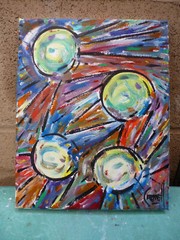YOU CAN DO IT abstract NEW oil painting 8×10 canvas original art signed Crowell
