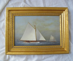 Vernon George Broe Maritime Painting oil on panel „GENTLE SAILING“ USA