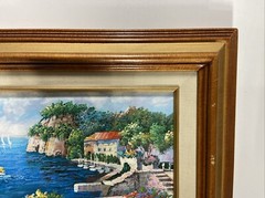 VTG Oil on Canvas Signed B Barrett Impressionist Coastal Landscape