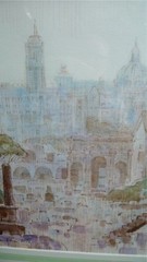 ARTHUR EVAN READ, 1911-78, LARGE SIGNED FRAMED WATERCOLOR OF ROME. 1