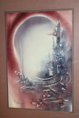 Signed 1973 Abstract Original Watercolor Painting unidentified Artist signature