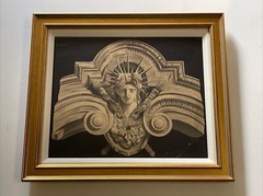 ANTIQUE Drawing Painting Illustration Liberty Statue Architectural Masterful