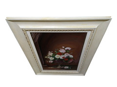 Handmade Painting Oil Reproduction – Floral Still Life in Classical Interior