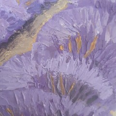 Original Oil painting Landscape Lavender by Andriy Stadnyk 19,7*15,8 inches