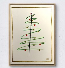 Laeknapes 12×9 Original Abstract Paper Museum Home Painting Artwork Xmas Icon