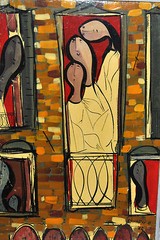 Silvestri Giorgio MODERNIST ABSTRACT OIL PAINTING ON PANEL Signed Dated 62