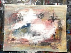 Original Abstract Expressionism 9X12 Paper Warm Tones Modern Handmade Signed 16