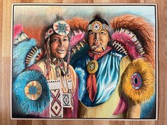 D. CHATTO ORIGINAL WATERCOLOR/INK/PENCIL PAINTING 19″ X 24″ ON PAPER