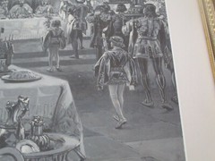 ANTIQUE PAINTING PORTRAIT KINGS FEAST ROYALTY ILLUSTRATION LISTED FREDERICKS