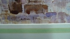 ARTHUR EVAN READ, 1911-78, LARGE SIGNED FRAMED WATERCOLOR OF ROME. 1