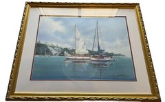 RICHARD E WILLIAMS – SIGNED ARTIST PROOF LITHOGRAPH “SANDS INLET” COA – SAILING