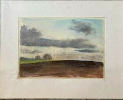 Franz Ehmke *1928 -2018 Berlin Lübars Chaussee Cloud Fields Pastel Signed