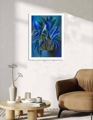 Original Abstract Flower Vase Painting 16×20 Canvas Modern Wall Art Home Decor