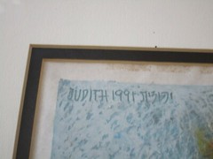 JUDITH HEBREW SIGNED ABSTRACT DRAWING MODERNIST EXPRESSIONISM NON OBJECTIVE