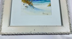 Original Watercolor Coastal Beach Dunes Seagulls Signed B Tennenfeld 2005 VTG