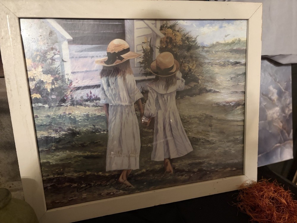 Painted Picture If Two Little Girls