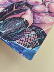Anime Girls LGBTq Original Handmade Art A3 Sensual Women Portrait Dark Fantasy