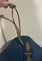 Still Life Painting On Board~Candle Apple Lamp~Wall Hanging Signed 1964
