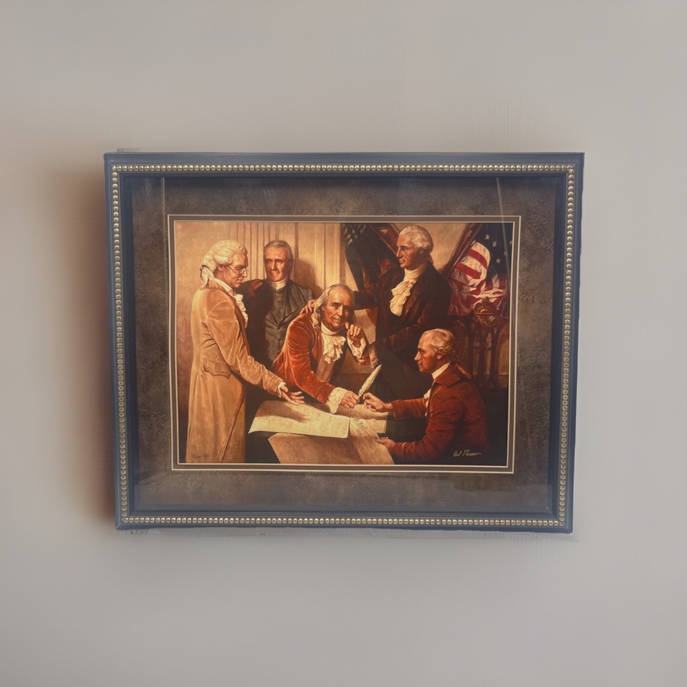 Old Man Wept Del Parson 1987 Signing Of The US Constitution open edition print