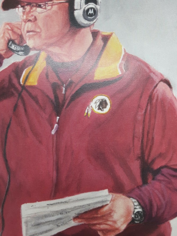 WASHINGTON Football HOF JOE GIBBS nfl LIMITED EDITION original Fine art print
