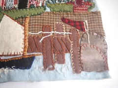 First Solo Sail Americana Folk Primitive Textile Art Cynthia Gallant-Simpson