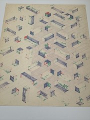 ABSTRACT DRAWING 1970’S PROFESSOR LUBENSKY POP MODERNIST CHICAGO KANSAS LISTED