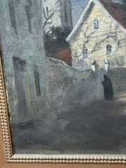 Frits Thaulow Painting Antique Master Impressionist Important Religious Iconic