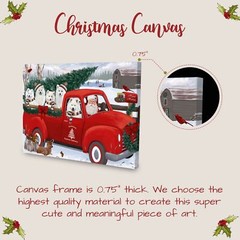 Samoyed Dog Canvas .75″ Personalized Digital Painting Christmas NWT