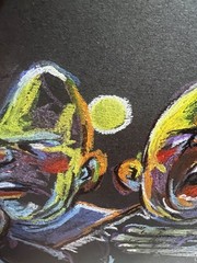 Faris Art: What I Am Saying: 11×14 Black Paper Unique Modern Neo-Expressionism
