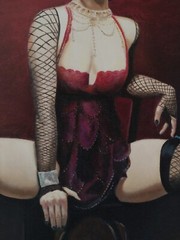 Portrait of Dancer Sally Bowles Cabaret Original Oil Painting Contemporary Art