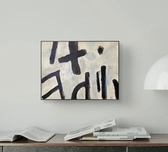 Black+White Expressionist 9×12 Acrylic Painting Paper Wall Art, Holly Hammond