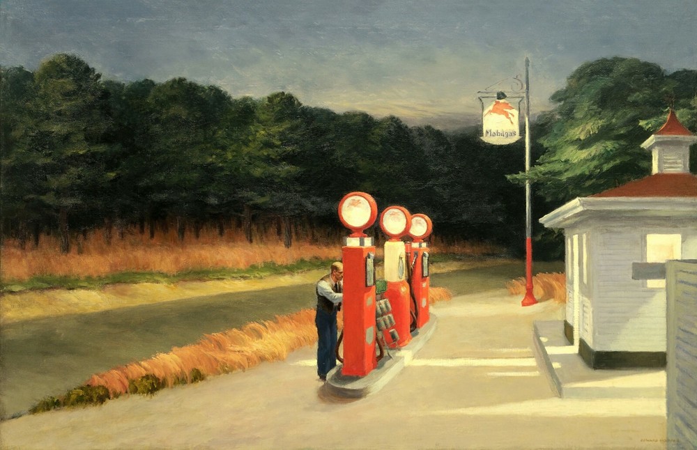 Gas Painting by Edward Hopper Art Reproduction