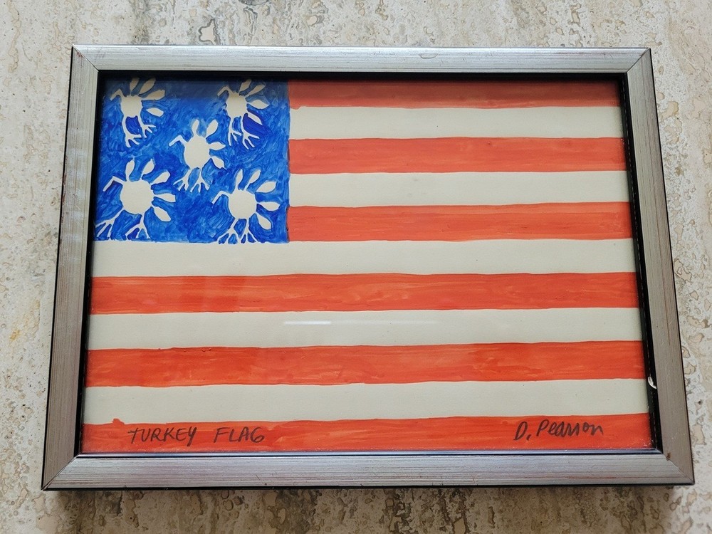 Dennis Pearson painting 1971 Turkey Flag water color Beastie