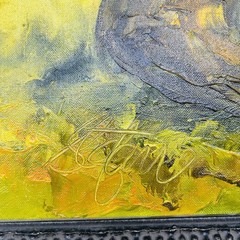Vintage Mid Century Original Impasto Floral Oil Painting Pewter Frame 19.5×24”