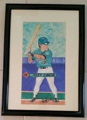 Mr. Marlin Jeff Conine Acrylic Paint Art from Joey Francavilla #1/1 10/5/93
