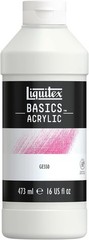 16 oz BASICS Gesso – Versatile Acrylic Surface Prep for Artists and Students