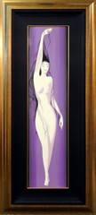 Eyvind Earle „Black Silken Hair“ Hand Signed Original oil on panel MAKE an OFFER