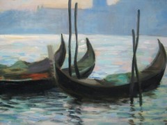 Nino Pippa Artist Painting Italy Venice S G Maggiore Seago Interest 24″X36″ COA