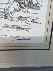 Print Sketch Algarve Tipoco Portugal City Scape Signed Julio Amaro P14