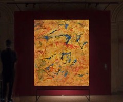 Jackson Pollock style￼￼ Canvas painting￼ 72” X 60”Abstract,Modern,XL,5ftX6ft