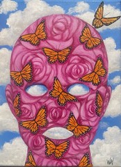 Original Surrealist Painting 12×9”Acrylic on Canvas,Signed,COA,Charity