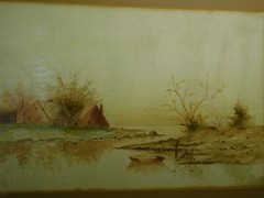 D.A.Fisher Listed Artist Antique Original Portland-Maine Landscape
